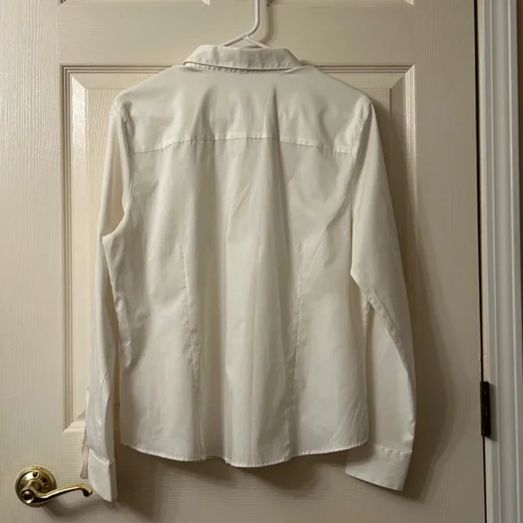 Foxcroft no-iron white button down shirt, size 12 - Picture 2 of 7